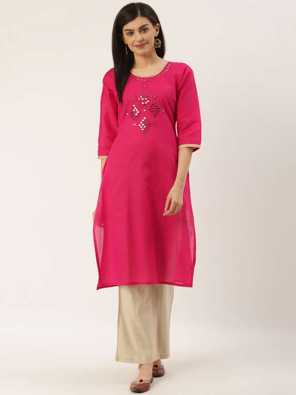 Pink Women Kurtas Kurtis Ginger By Lifestyle Varkha Fashion Buy