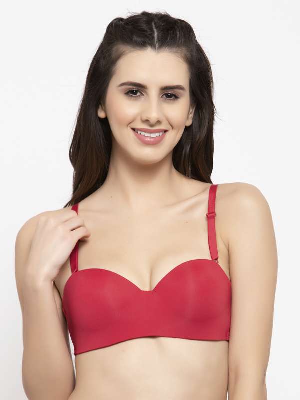 Red Solid Underwired Half Lightly Padded Balconette Bra 7838593.htm - Buy  Red Solid Underwired Half Lightly Padded Balconette Bra 7838593.htm online  in India