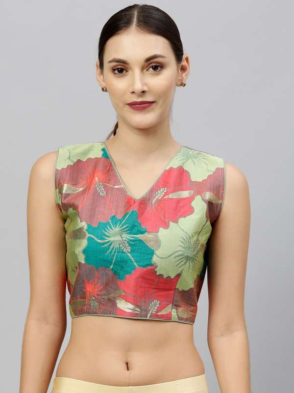 Sleeveless Saree Blouse Buy Sleeveless Saree Blouses Myntra