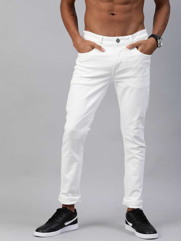 white jeans myntra