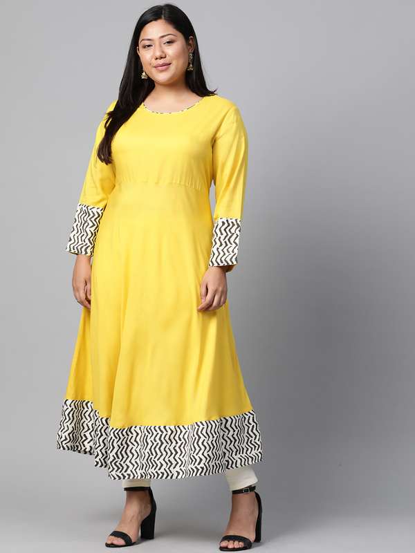 Yellow anarkali suit myntra Clearance