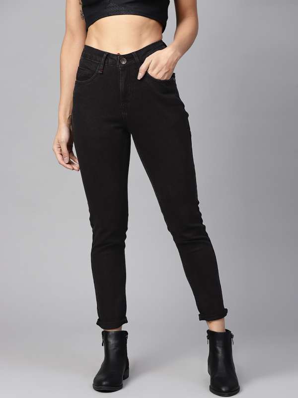 myntra black jeans for ladies