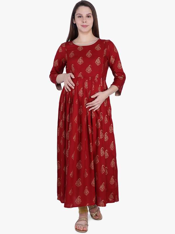 Maternity Kurtas Buy Maternity Kurta Online In India Floral printed navy wrap maternity kurta. maternity kurtas buy maternity kurta