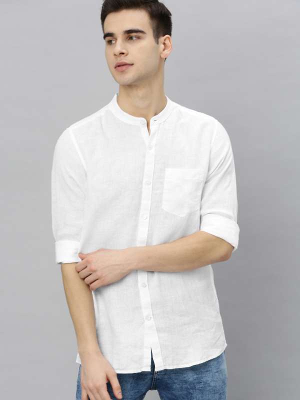 Men White Linen Shirts Shop for Men White Linen Shirts Online
