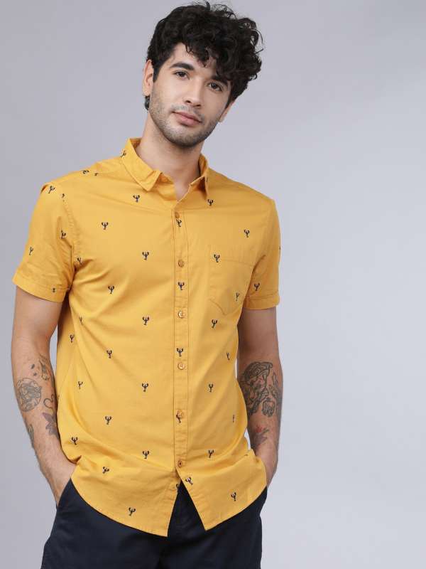 Yellow Casual Men Shirt - Buy Yellow Casual Men Shirt online in India