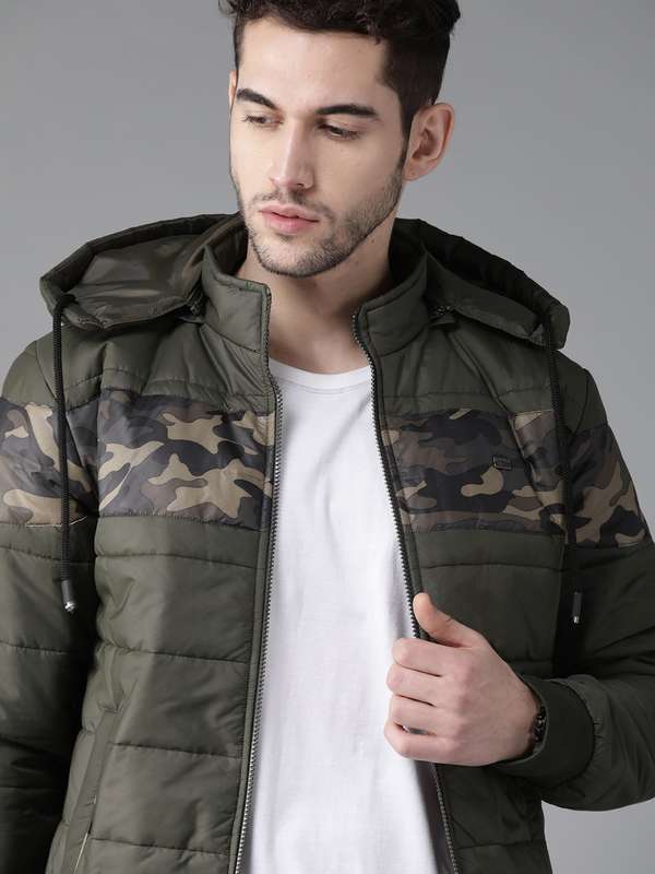 Roadster Olive Printed Bomber Jacket 