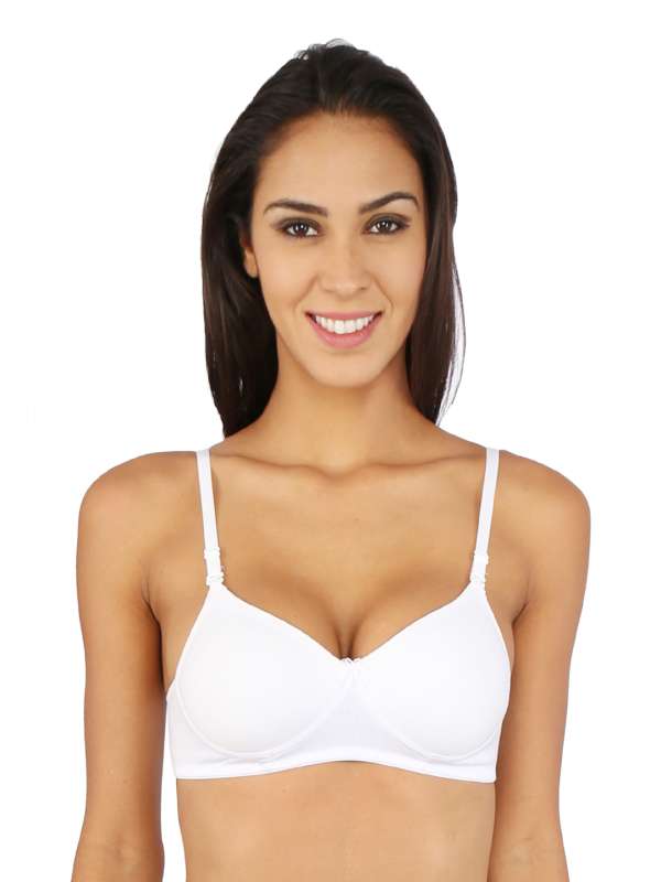 White cotton push-up bra