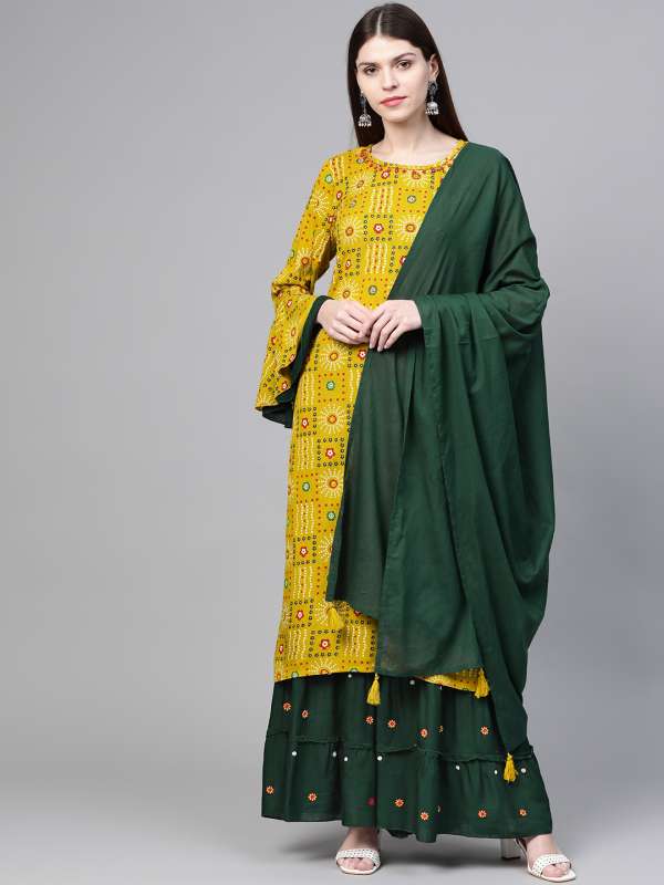 sharara suits on myntra