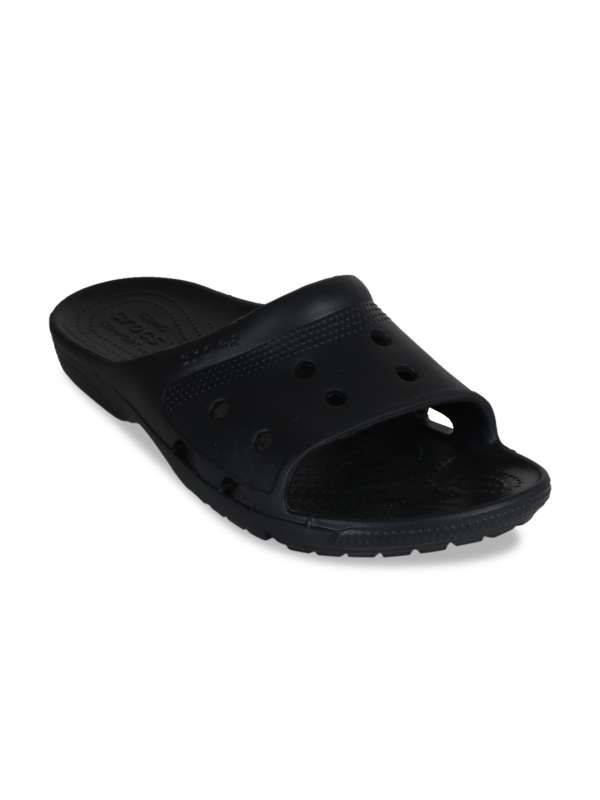 black slide flip flops