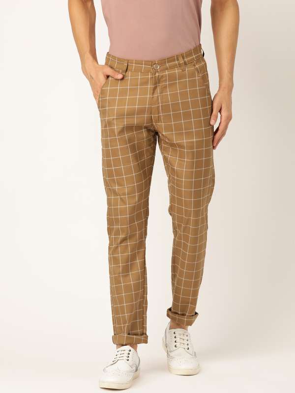 Tweed pants  Checkered brown