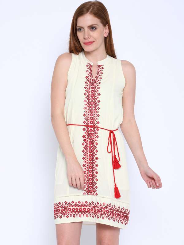 Solid white shift dress on sale