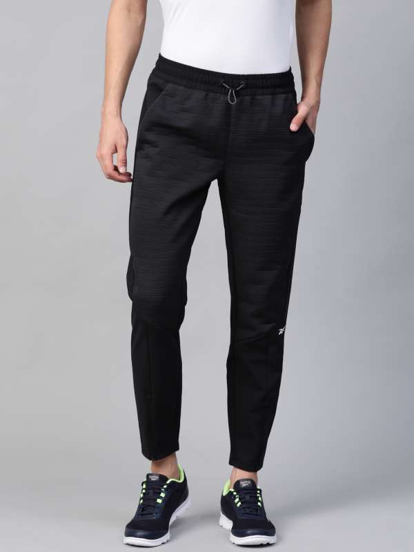 reebok solid men's track pants