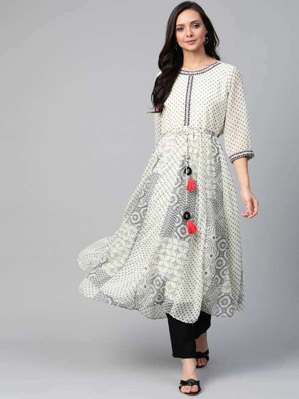 Off White Pink Women Kurtas Kurtis Juniper Buy Off White Pink