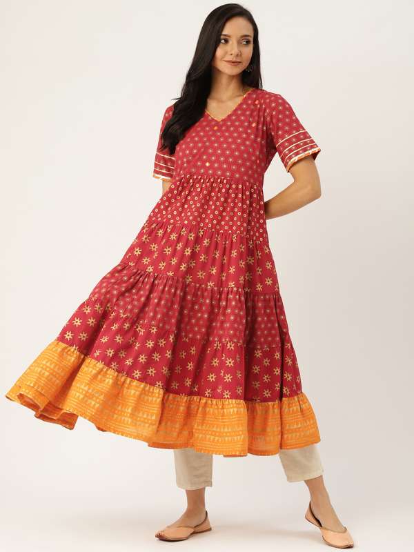 gota patti suit myntra