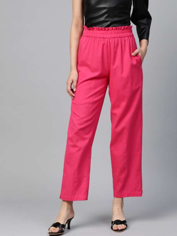 Forever 21 Bottoms Pants and Trousers  Buy Forever 21 Belted Cuffed Paperbag  Pants Online  Nykaa Fashion