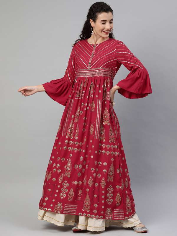 floor length kurtis myntra