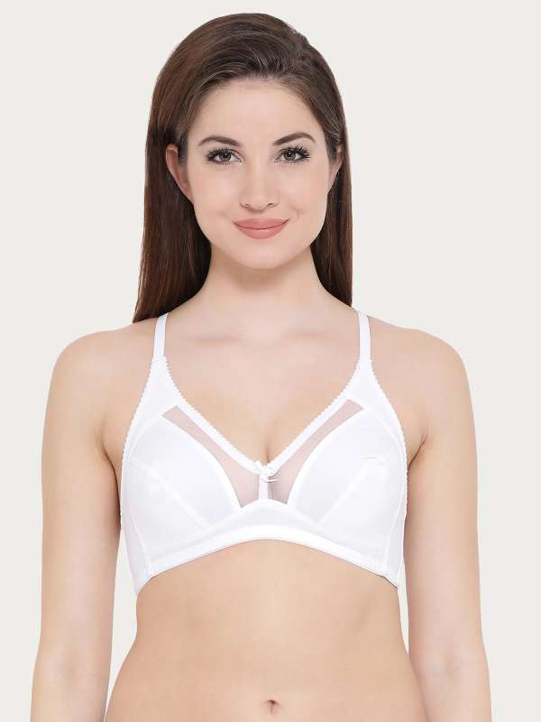 Buy Clovia Blue Solid Cotton Full Coverage Bra Online at Best