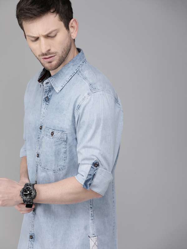 Jeans shirt sales myntra