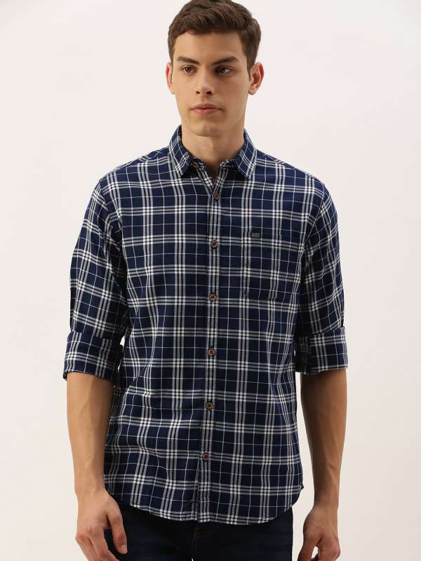 Gap Mens Navy Pattern Oxford Shirt In Stretch 7098048.htm Buy