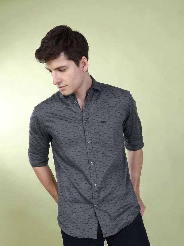 Printed grey shirt hot sale