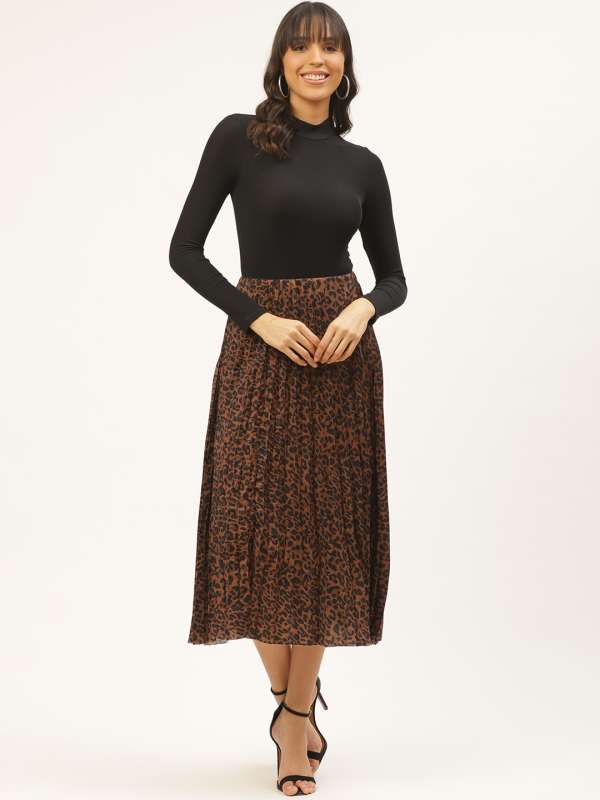 Leopard print skirt online india top
