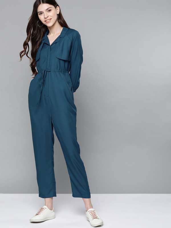 teal colored jumpsuits