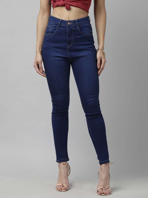 Buy KASSUALLY Women Light Tone Solid High Rise Bell Bottom Jeans