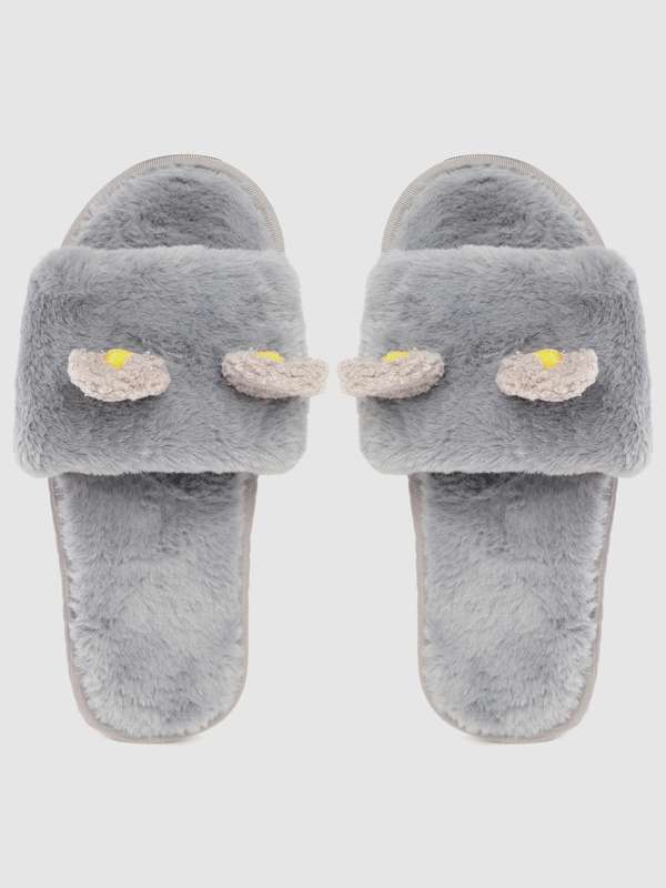 Fur slippers myntra Clearance