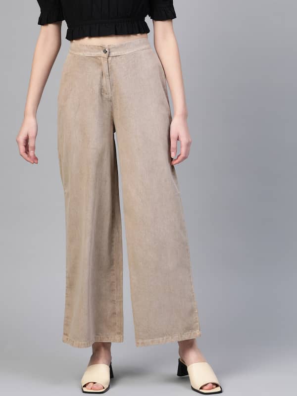 Women's Beige Wide Leg Cargo Trousers | Dressed in Lucy-anthinhphatland.vn