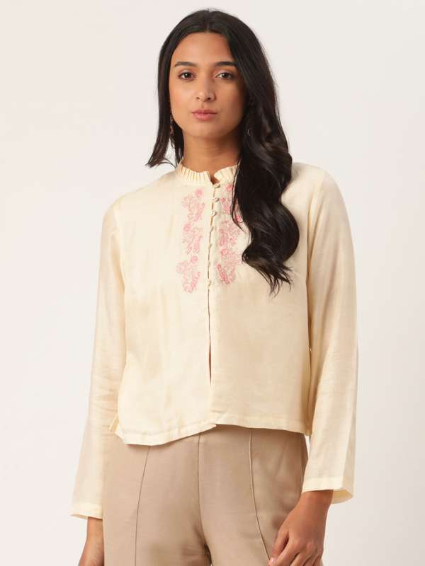 White Embroidered Tops - Buy White Embroidered Tops online in India
