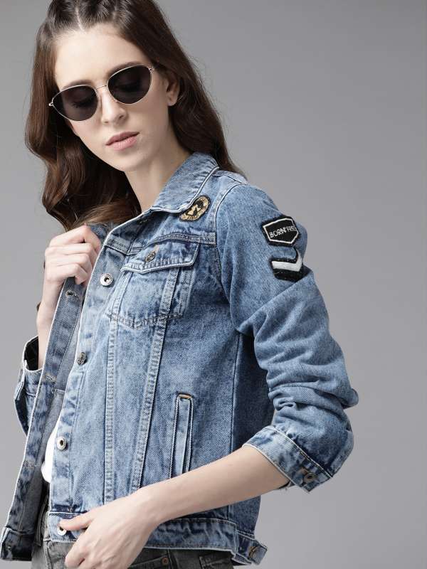 myntra women denim jacket