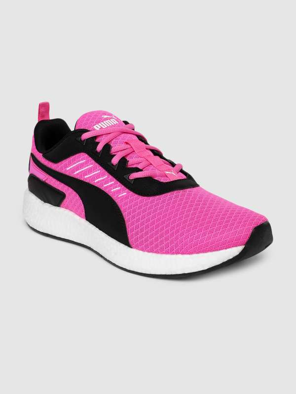 puma shoes pink and black