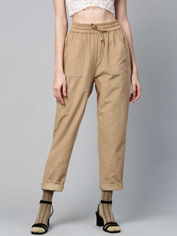 HM Women Beige Corduroy Trousers Price in India Full Specifications   Offers  DTashioncom