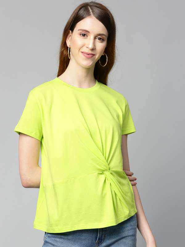 Neon colour tops myntra clearance