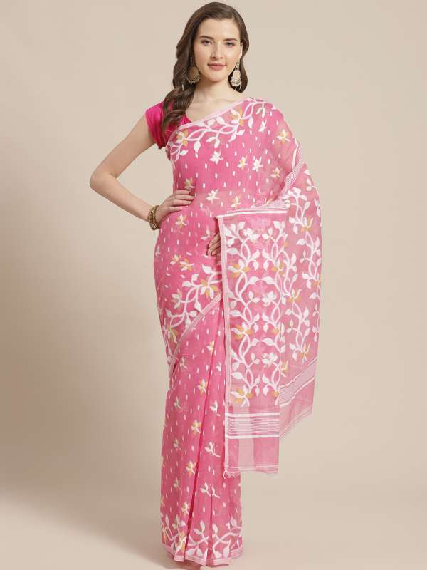 Myntra jamdani saree discount