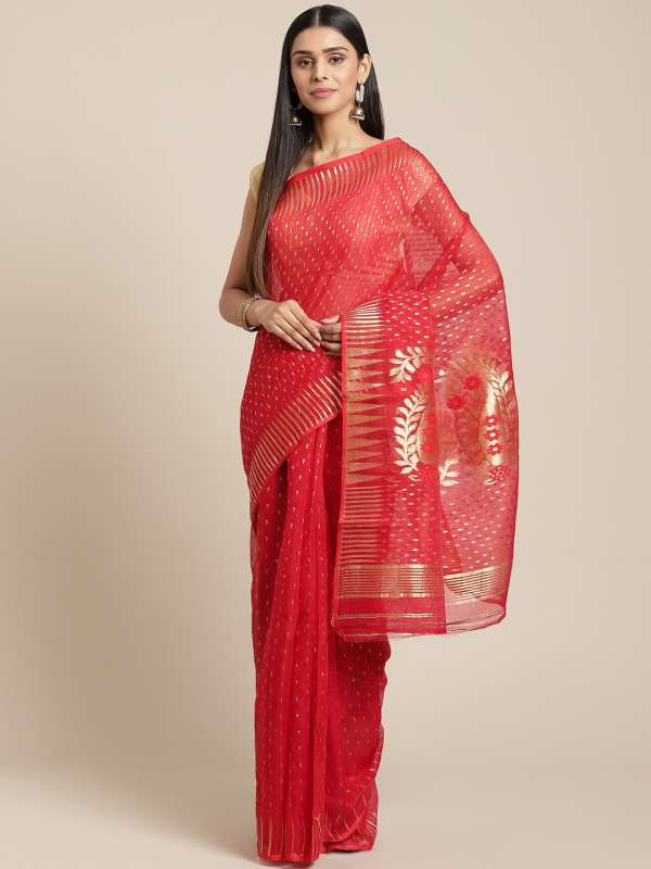 Myntra dhakai shop jamdani saree