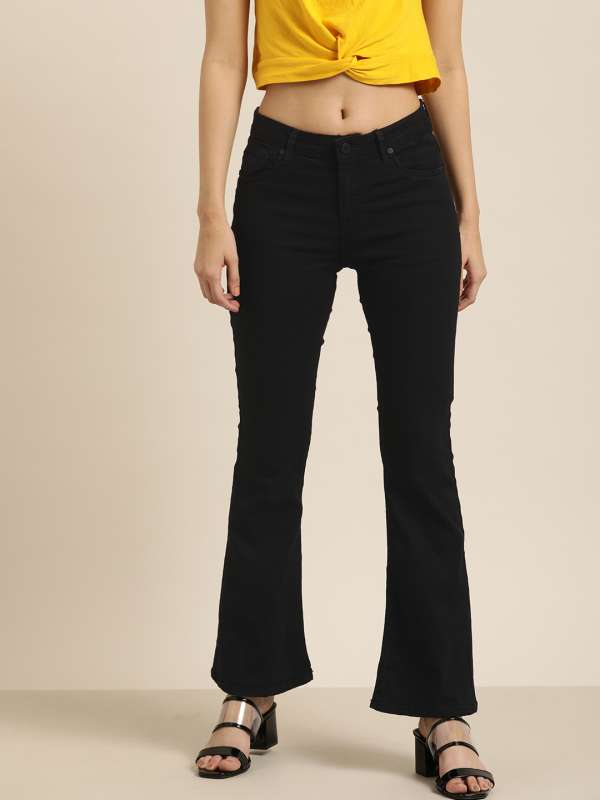 bell bottom jeans myntra