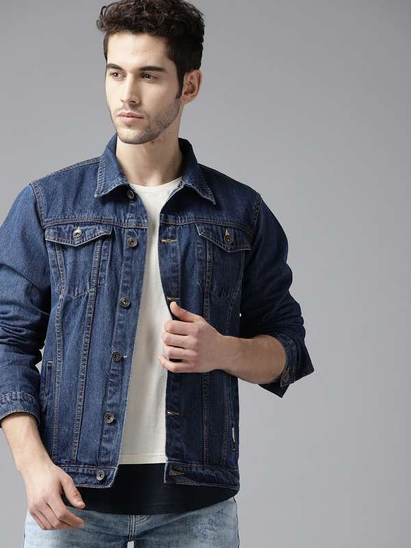 Roadster Men Blue Solid Denim Jacket 