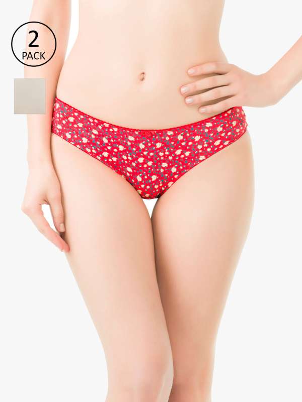 Buy amante Solid Low waist Bikini - Beige Online at Low Prices in India 