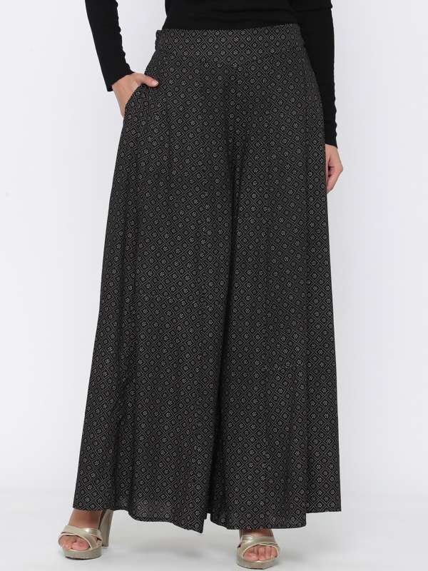 Printed palazzo discount pants myntra