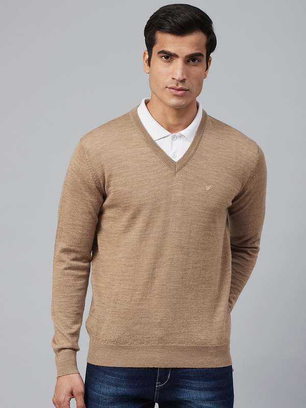 Men Beige Sweater - Buy Men Beige 