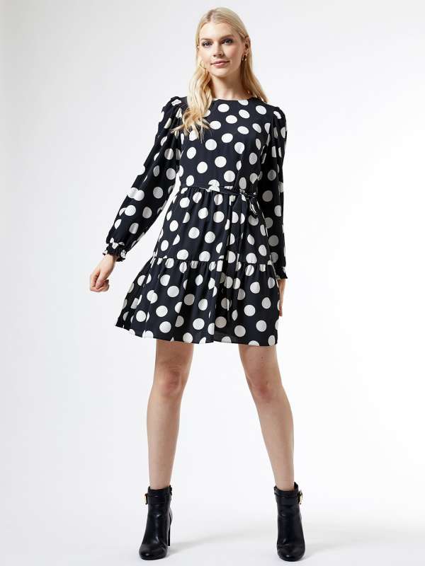 myntra polka dot dress