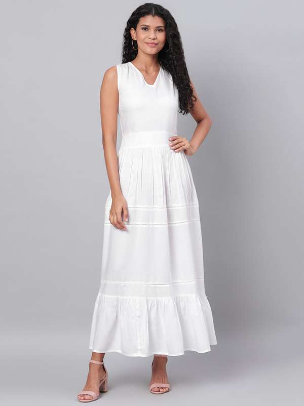 white maxi gown