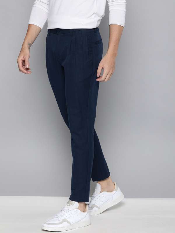 Buy Navy Blue Slim Fit Dress Pants by GentWith.com with Free Shipping