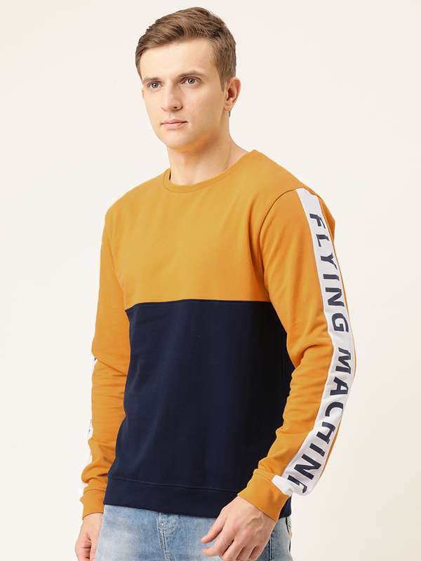 flying machine orange sweatshirt