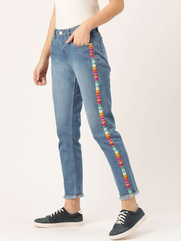 striped jeans women