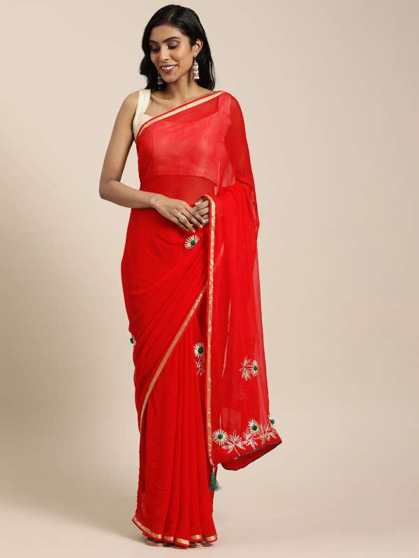 Gota patti sales saree myntra