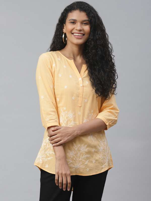 Chikankari tops myntra clearance