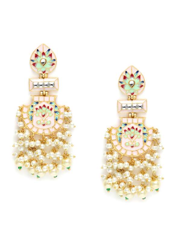 Peora Earrings Buy Peora Earring Online In India At Myntra Elegant peora freshwater cultured white pearl earrings in sterling silver in classic solitaire setting featuring smooth 7mm round button pearls. peora earrings buy peora earring