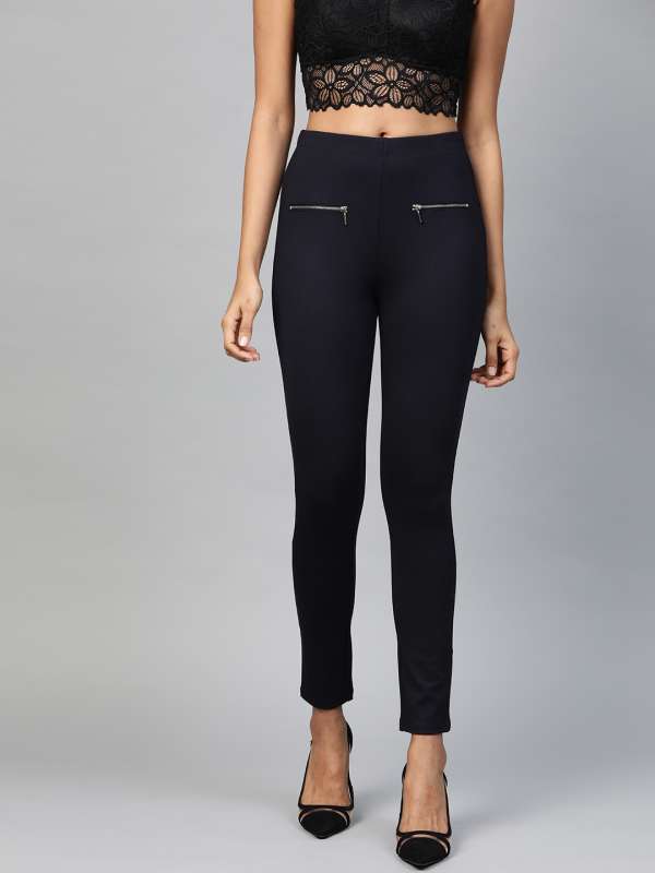So - Size Large - Black Jeggings - skinny fit - back pockets